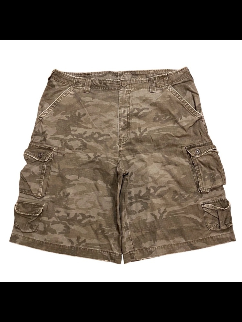 NOBO Cargo Shorts Men Camo 90s Y2K Baggy Army Streetwear 38 - Picture 2 of 15